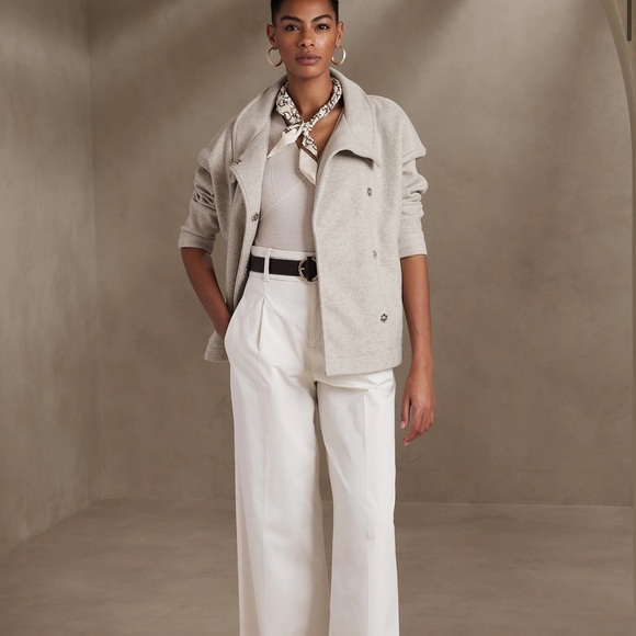 NWT Banana Republic Melton Moto Jacket - Picture 2 of 9